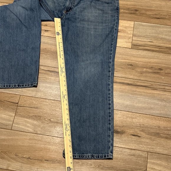 Men's Carhartt Relaxed Fit Straight Denim Jeans SZ 42/30 Blue Cotton B320-990 - Picture 8 of 12